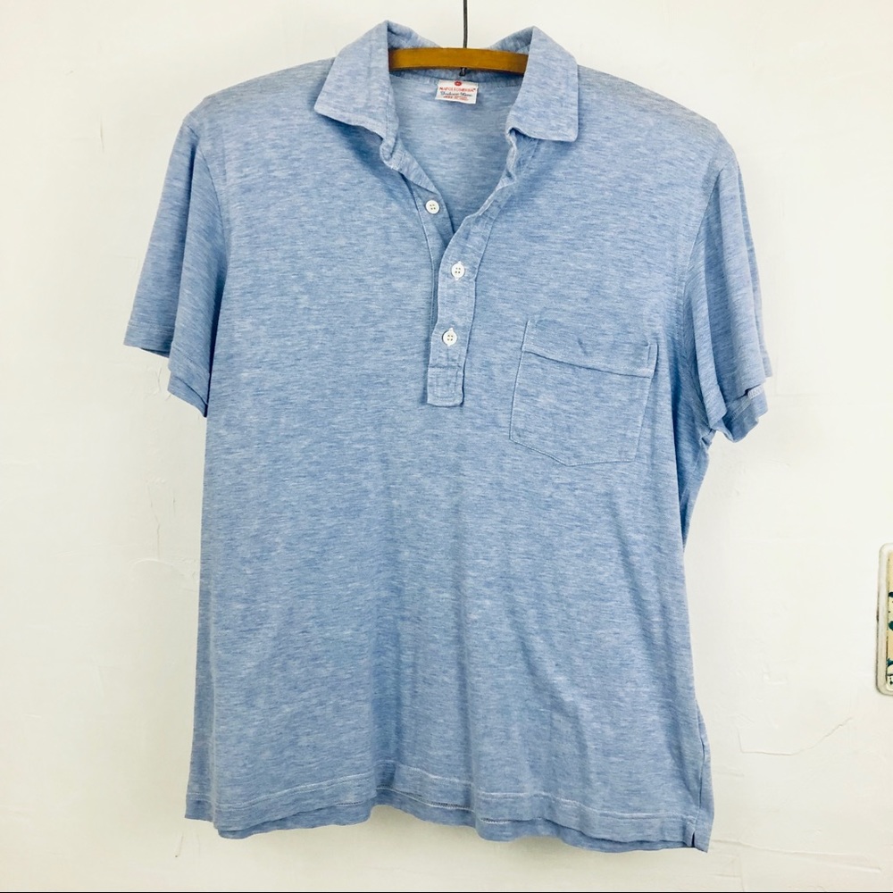 Napoleonerba “Indaco Line” Blue Polo Mens Medium